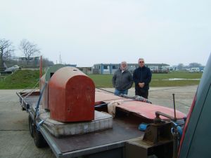 PNZ fuselage and wings ready to leave Headcorn Aerodrome UK