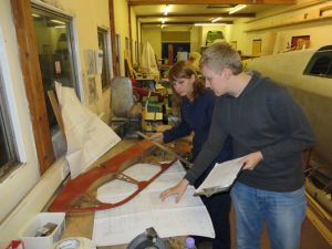 Young Volunteers in the workshop at Derby Airfield. (Feb 2014)