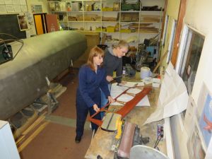 Young Volunteers in the workshop at Derby Airfield. (Feb 2014)