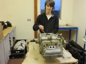 Robert one of the young volunteers on the PNZ restoration project. Taken before engine dismnatled