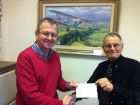 The Turbulent G-APNZ Preservation Society receive cheque from LAA